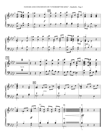 Fanfare and Concertato on "O Worship the King" - Handbells