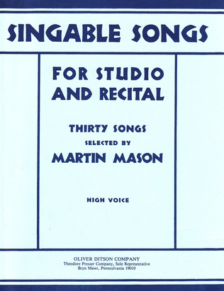 Book cover for Singable Songs, High Voice
