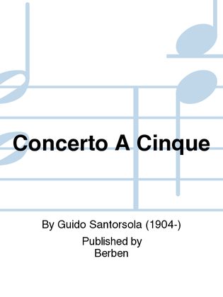 Book cover for Concerto a Cinque