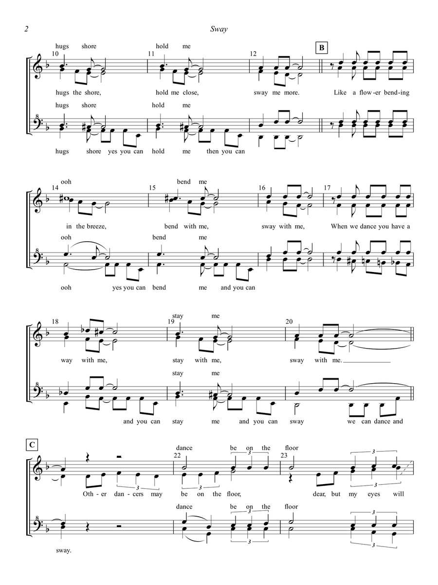 Sway (Quien Sera) Sway (Quien Sera) SSAA scores gallery preview page 2