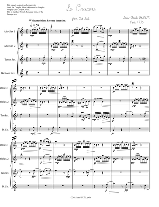Le Coucou by DAQUIN for Sax Quartet