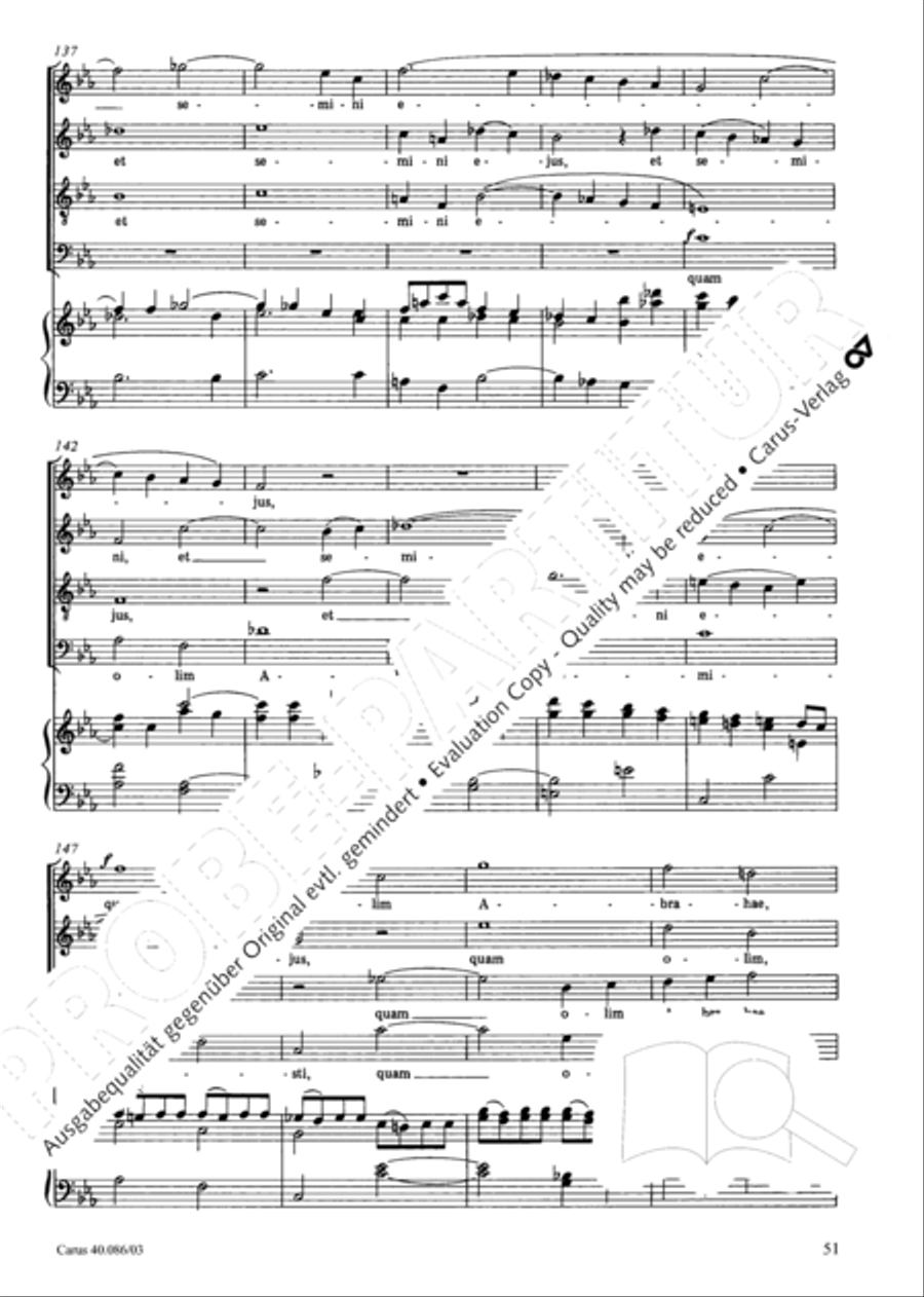 Requiem in C minor 4-Part scores gallery preview page 52