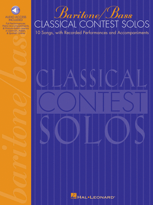 Book cover for Classical Contest Solos - Baritone/Bass