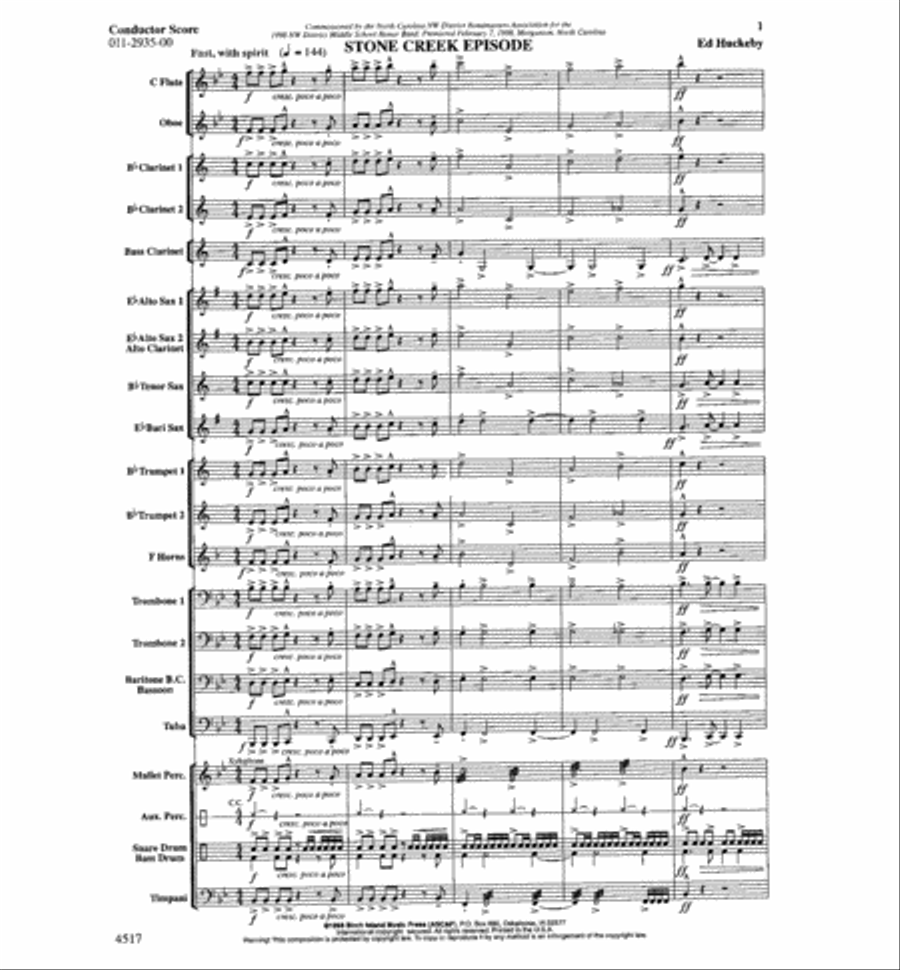 Stone Creek Episode Concert Band scores gallery preview page 2