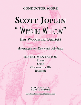 Book cover for Joplin - “Weeping Willow” (for Woodwind Quartet)
