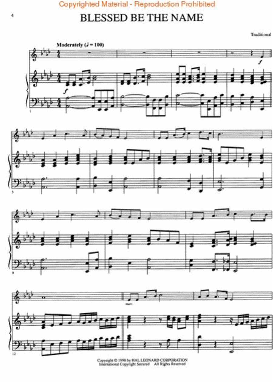 Praise & Worship Hymn Solos Piano Accompaniment scores gallery preview page 2
