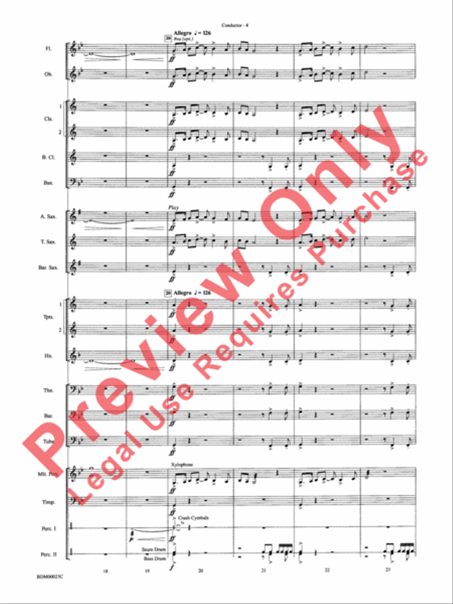 Under the Rice Moon Concert Band scores gallery preview page 7