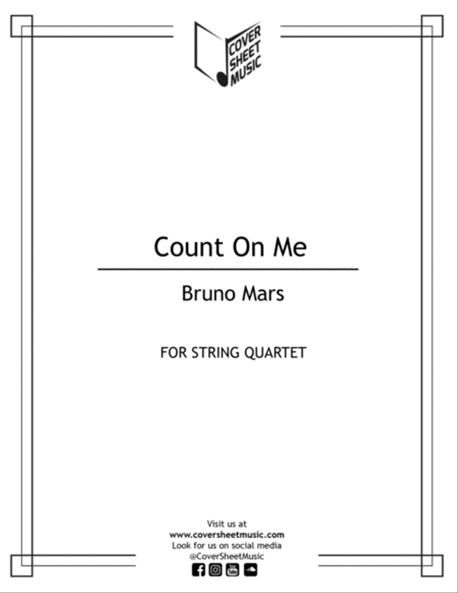 Count On Me String Quartet scores gallery preview page 1