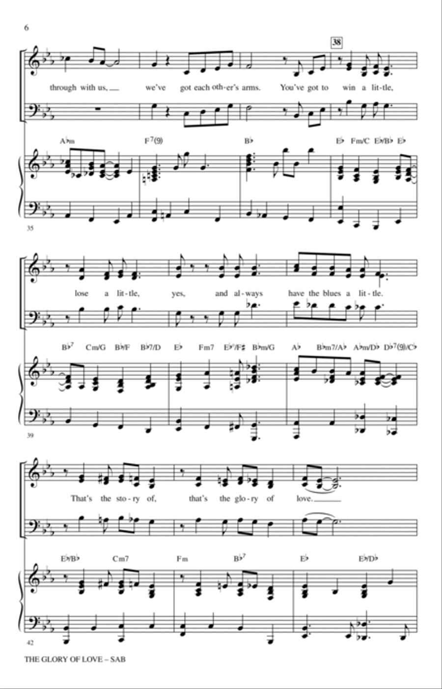 The Glory Of Love 3-Part scores gallery preview page 5