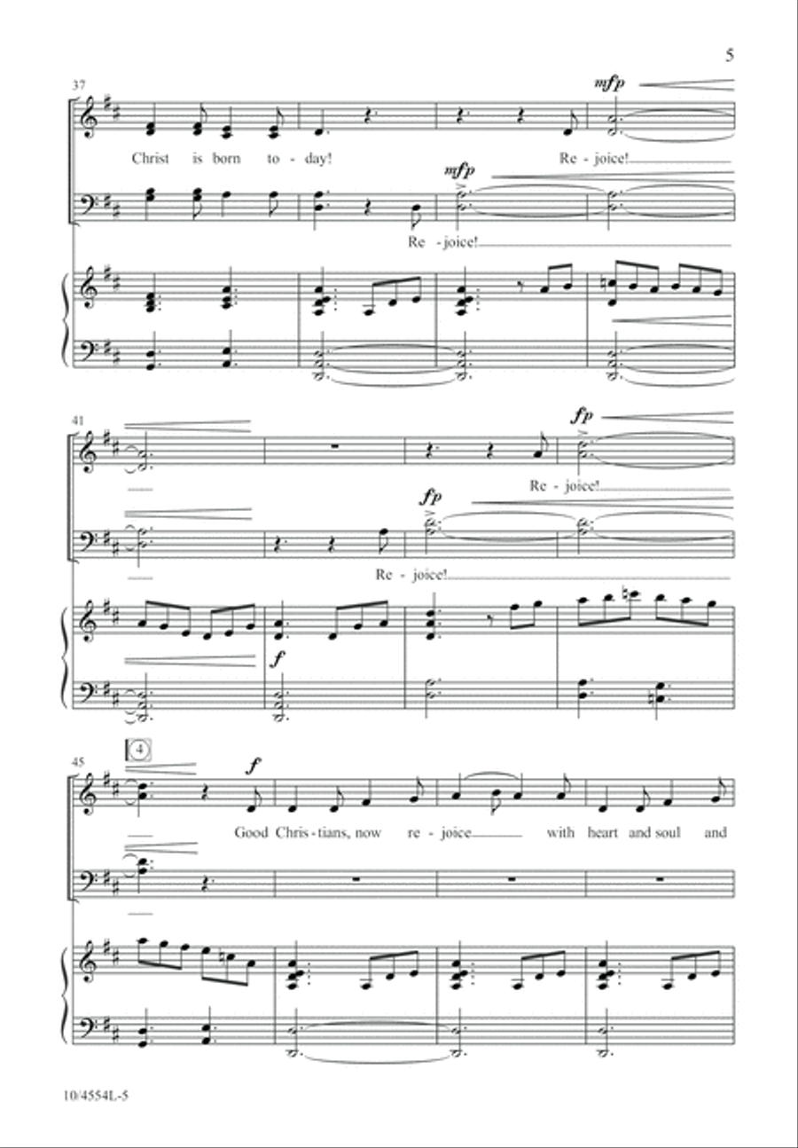 Rejoice with Joy to the World 4-Part scores gallery preview page 6