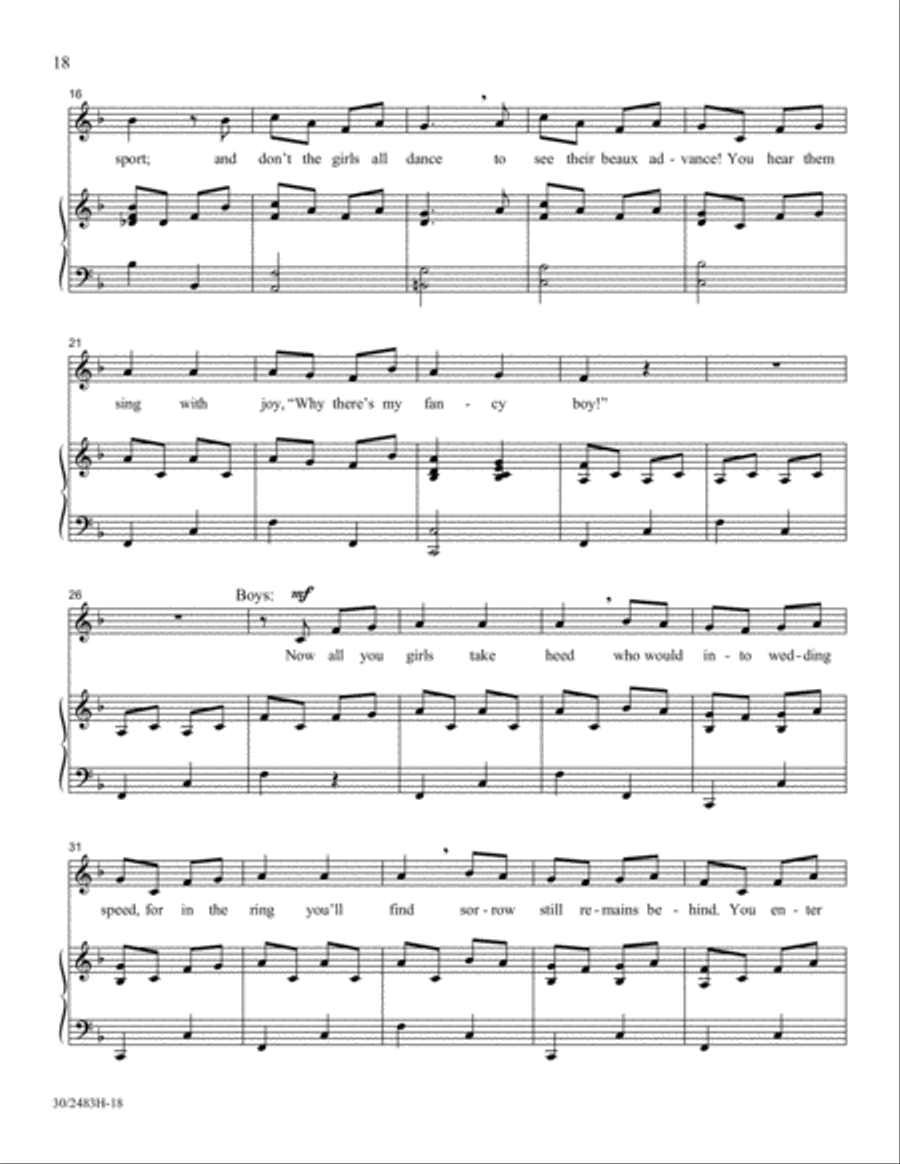 Friends to the North and Friends to the South Unison Choir scores gallery preview page 19