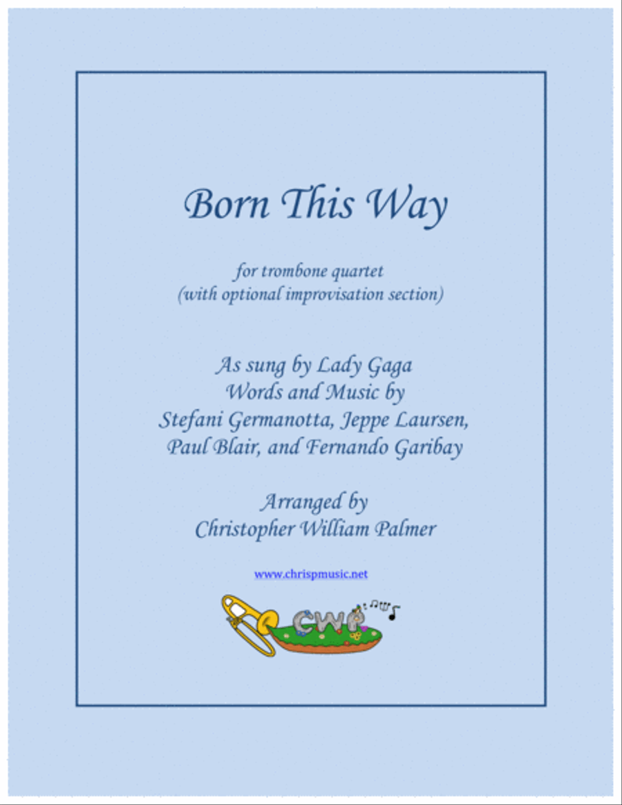 Born This Way Brass Ensemble scores gallery preview page 1