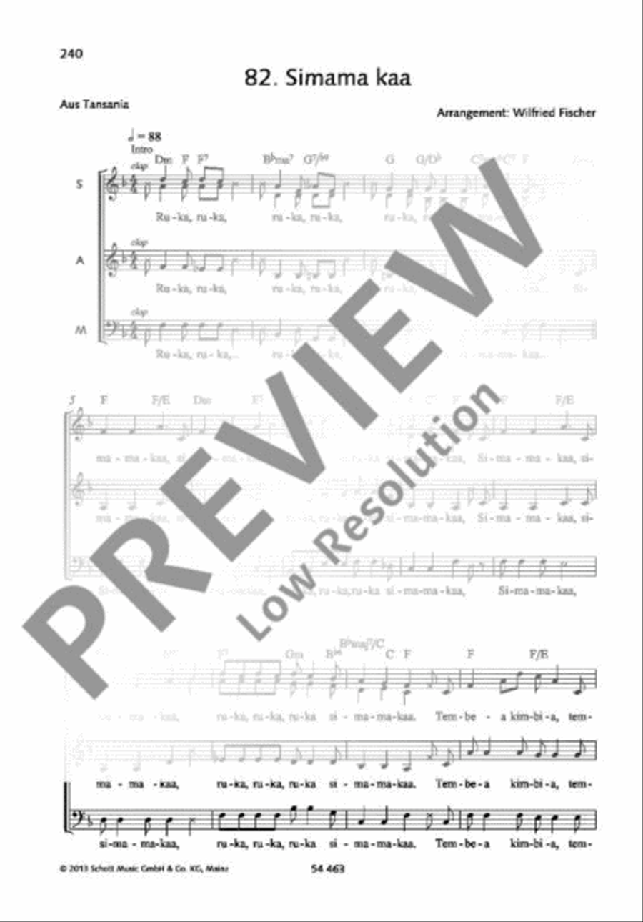 Simama kaa A Cappella scores gallery preview page 2