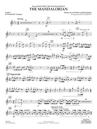 The Mandalorian (from Star Wars: The Mandalorian) (arr Paul Murtha) - Pt.1 - Bb Clarinet/Bb Trumpet