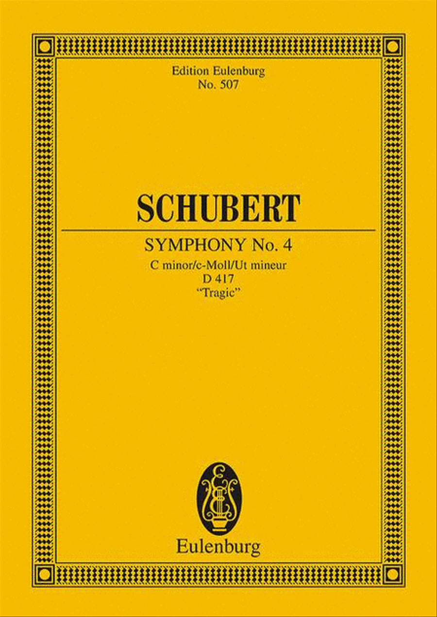 Symphony No. 4 in C minor, D 417 “Tragic” Orchestra scores gallery preview page 1