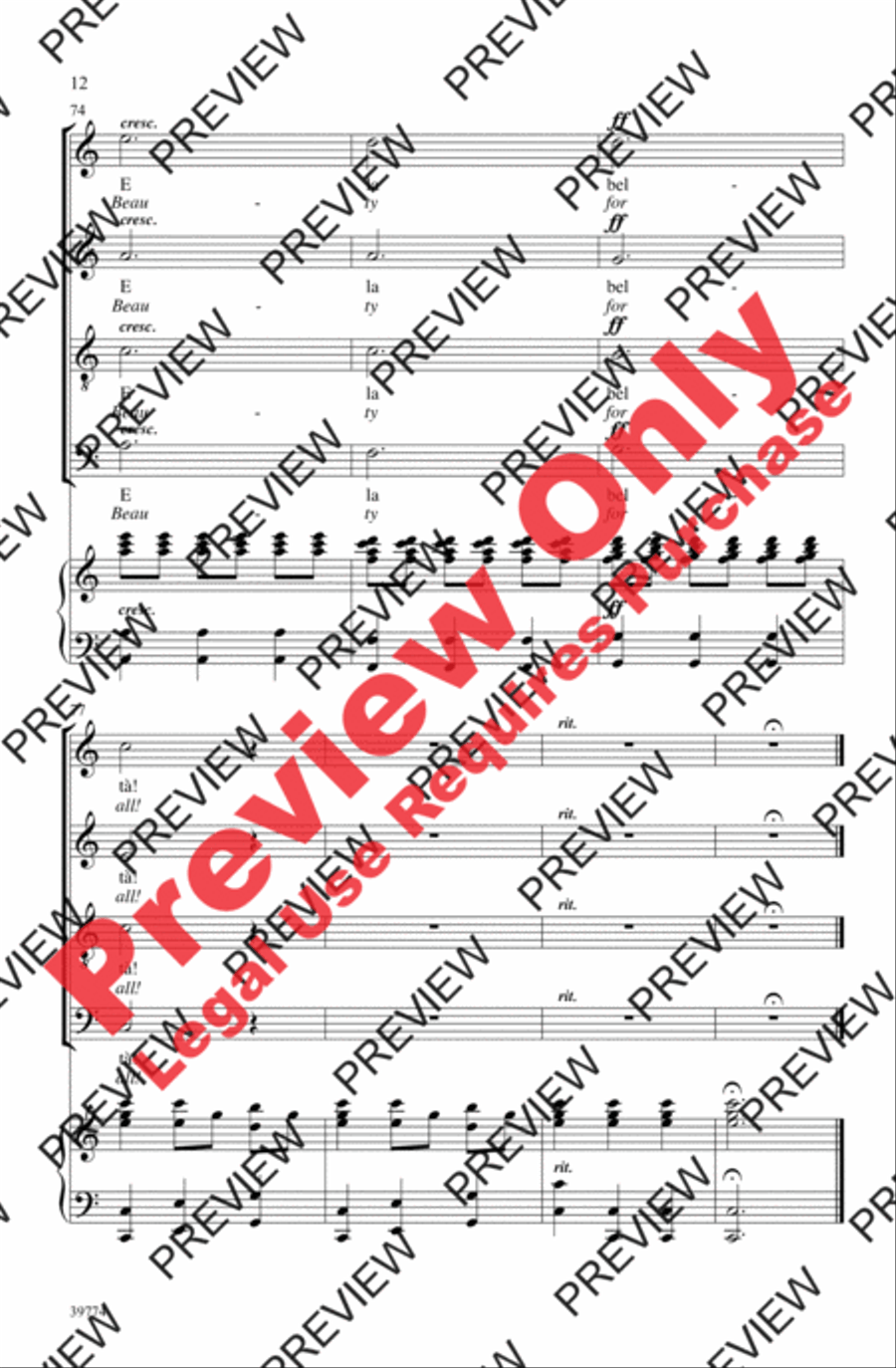Viva Amore 4-Part scores gallery preview page 11