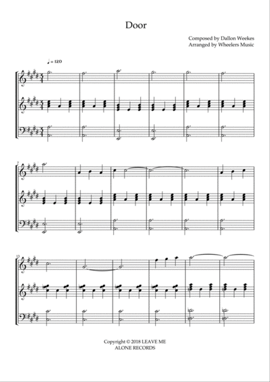 Door Easy Piano scores gallery preview page 2