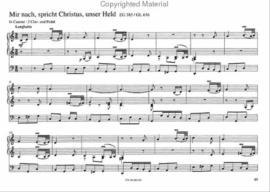 Oley: The Complete Chorale Preludes for Organ, vol. 1 (Chorale preludes based on melodies of the German Protestant and Catholic hymnbooks) Organ Solo scores gallery preview page 3