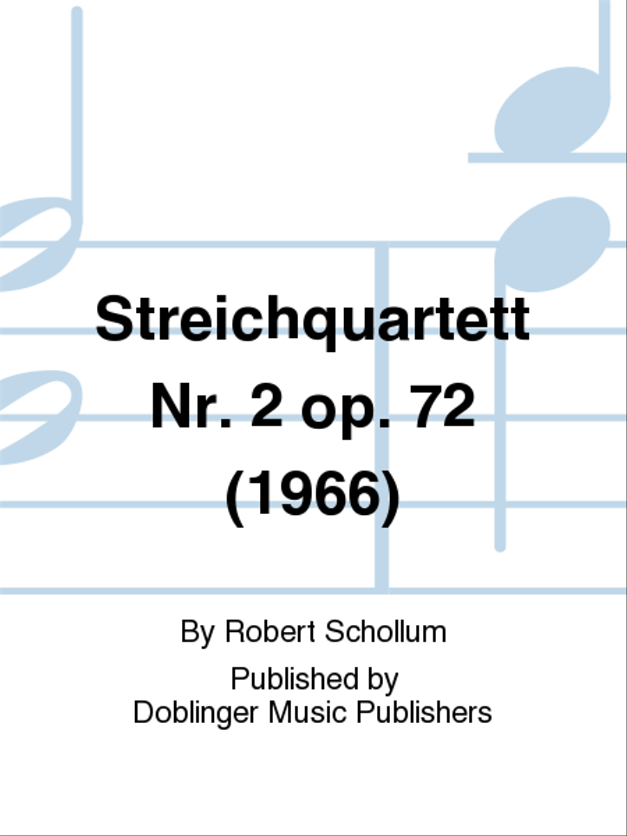 Streichquartett Nr. 2 op. 72 (1966) String Quartet scores gallery preview page 1