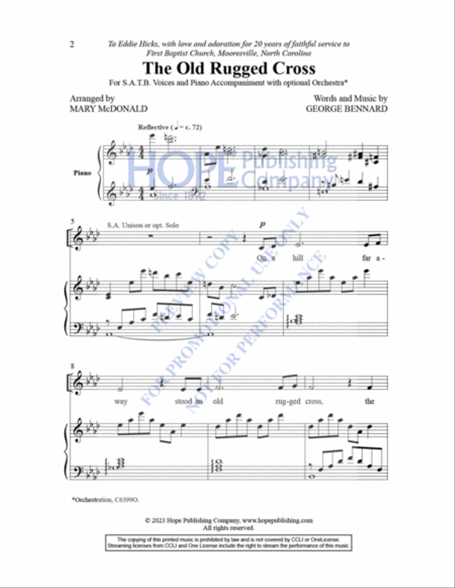 The Old Rugged Cross 4-Part scores gallery preview page 3