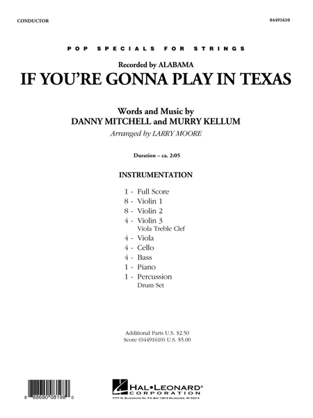 If You're Gonna Play in Texas (You Gotta Have a Fiddle in the Band) - Conductor Score (Full Score)