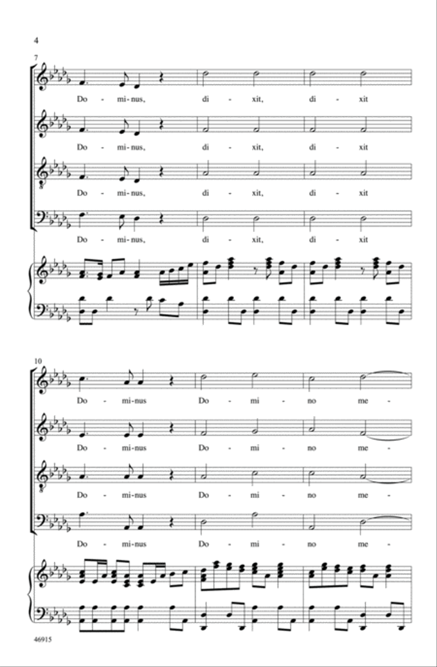 Dixit Dominus Dixit Dominus Choir scores gallery preview page 3