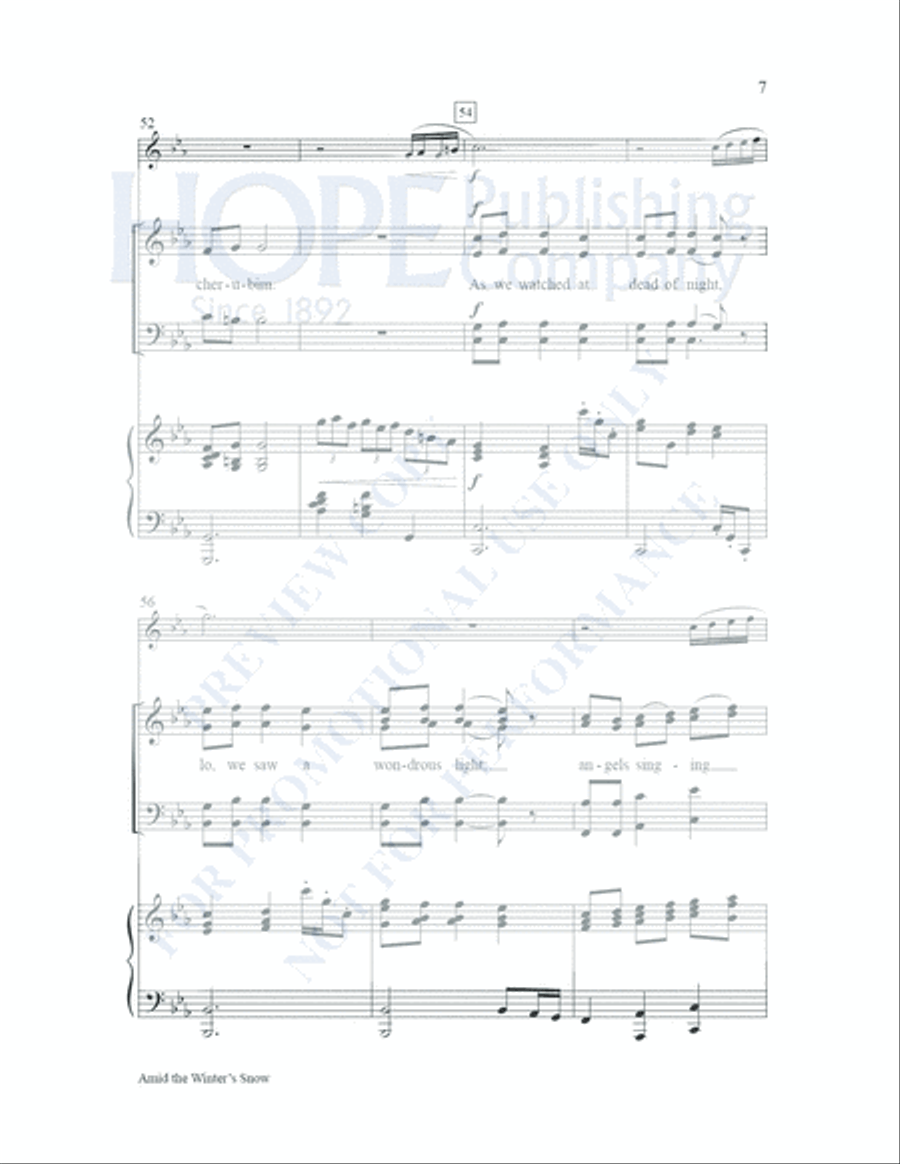 Amid the Winter's Snow Choir scores gallery preview page 8