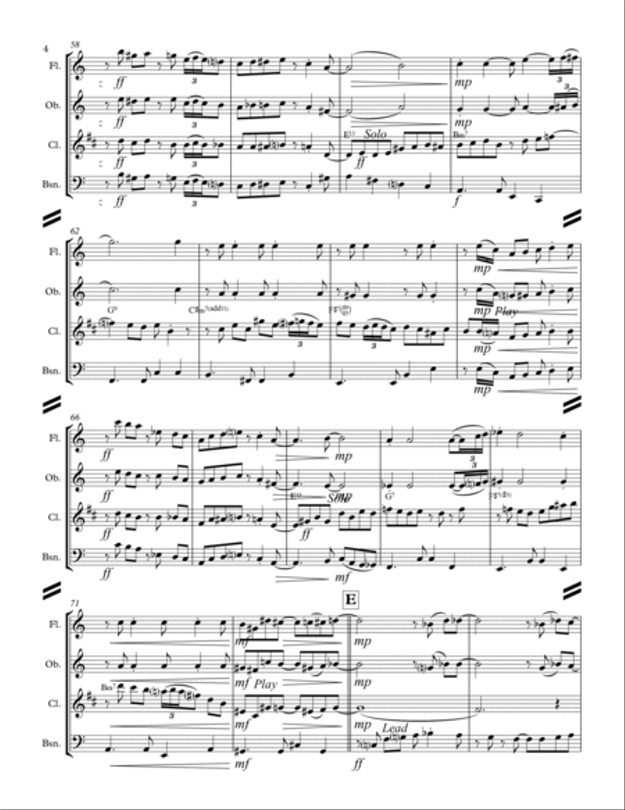 This Masquerade Woodwind Quartet scores gallery preview page 5