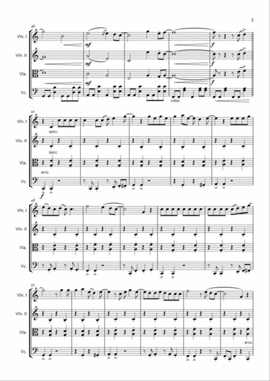I'm Yours String Quartet scores gallery preview page 3