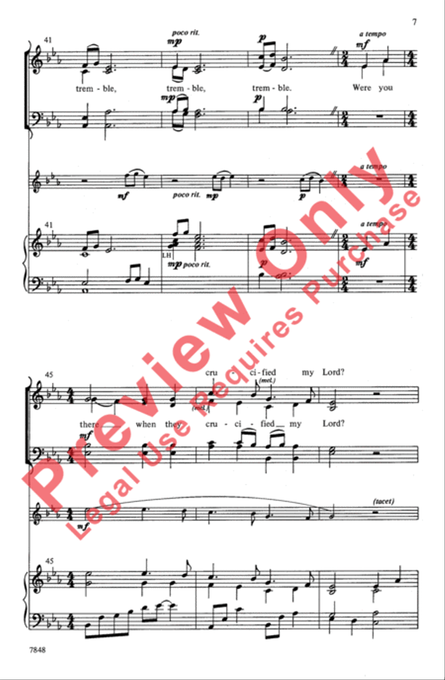 Calvary Calvary 4-Part scores gallery preview page 7