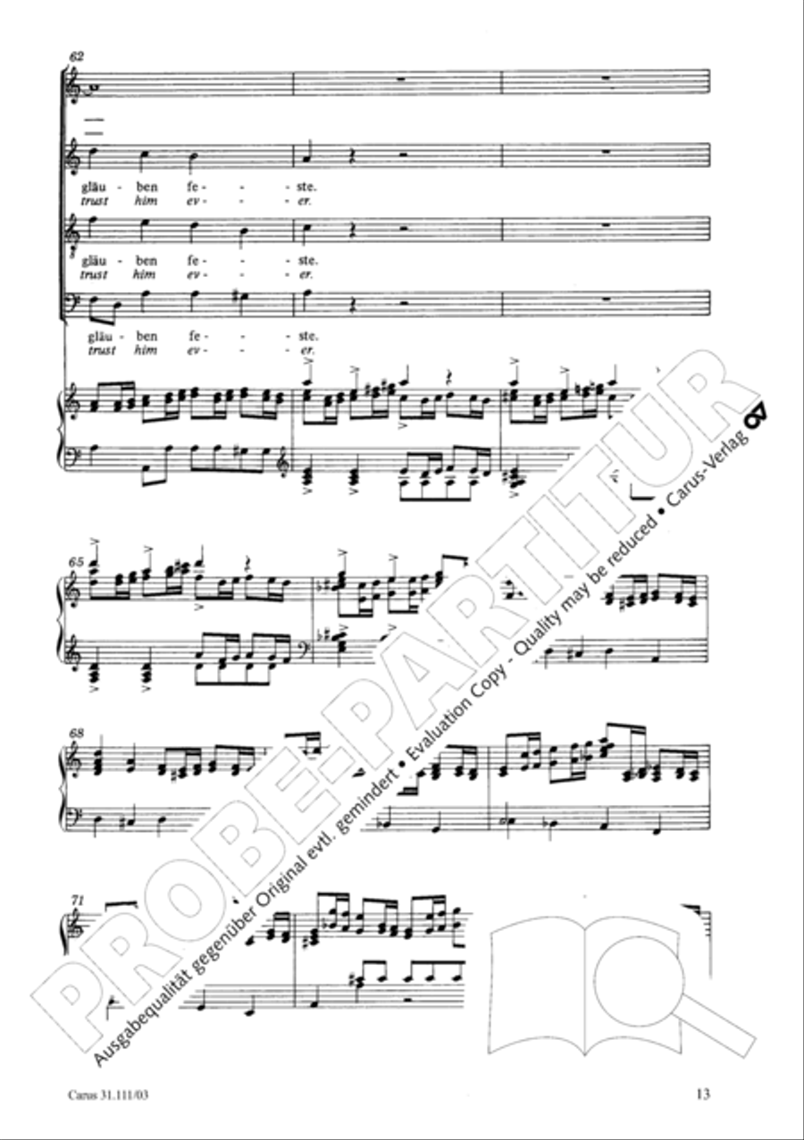 God's will is best, it shall be done (Was mein Gott will, das g'scheh allzeit) 4-Part scores gallery preview page 14