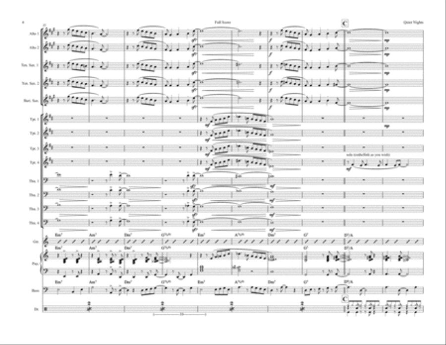 Quiet Nights Of Quiet Stars (Corcovado) Jazz Ensemble scores gallery preview page 4