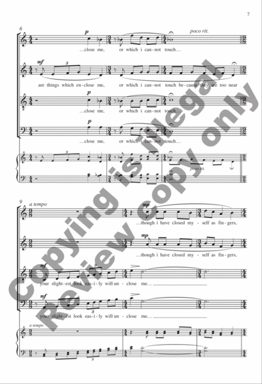 Selected Secular Choral Works of Julian Wachner 4-Part scores gallery preview page 27