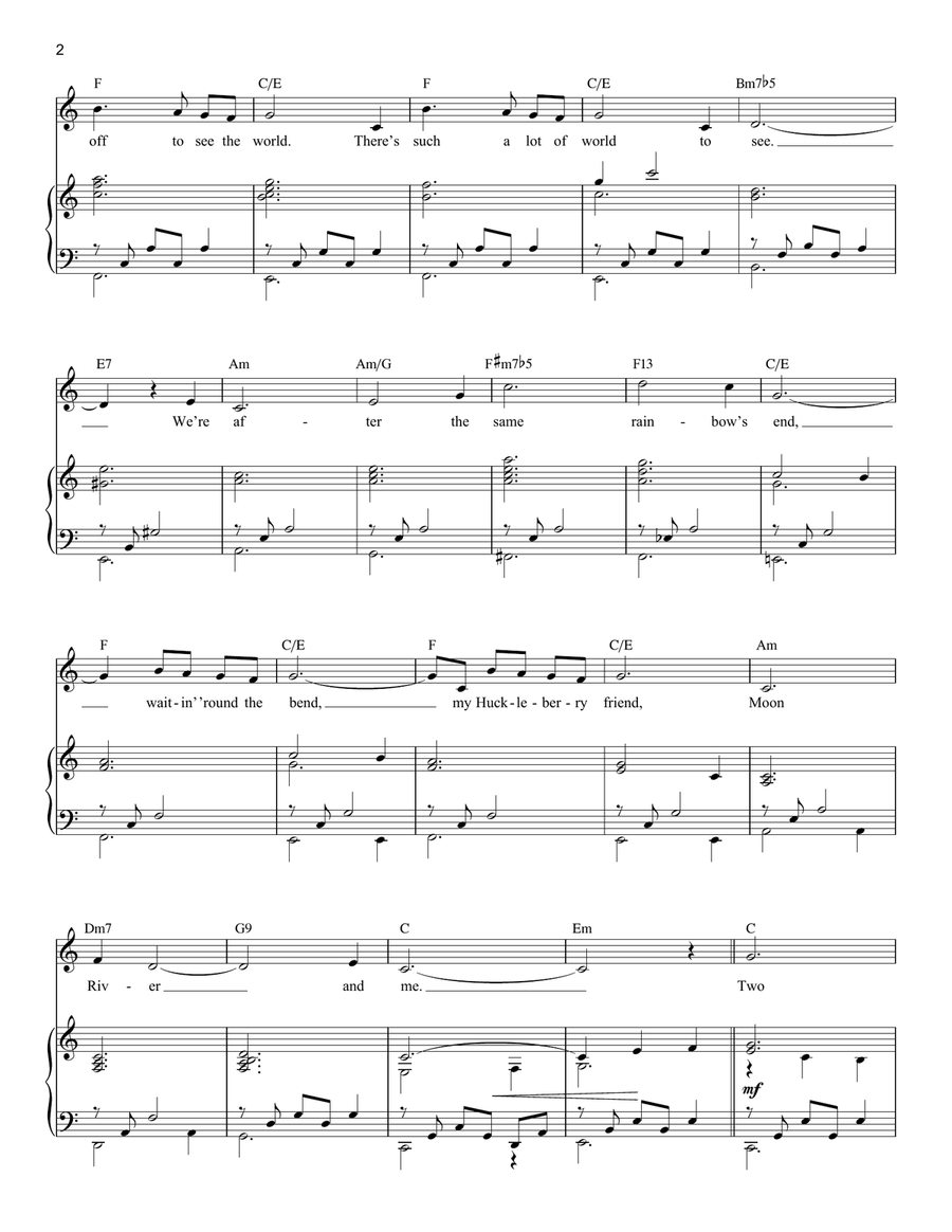 Moon River Soprano Voice scores gallery preview page 2