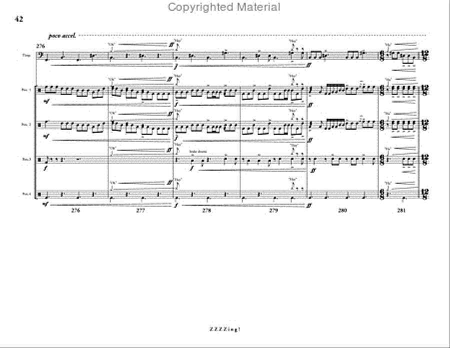ZZZZing! Percussion Ensemble scores gallery preview page 43