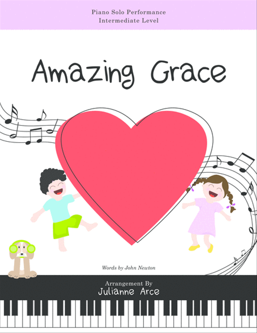 Amazing Grace for Piano Intermediate Level Easy Piano scores gallery preview page 1