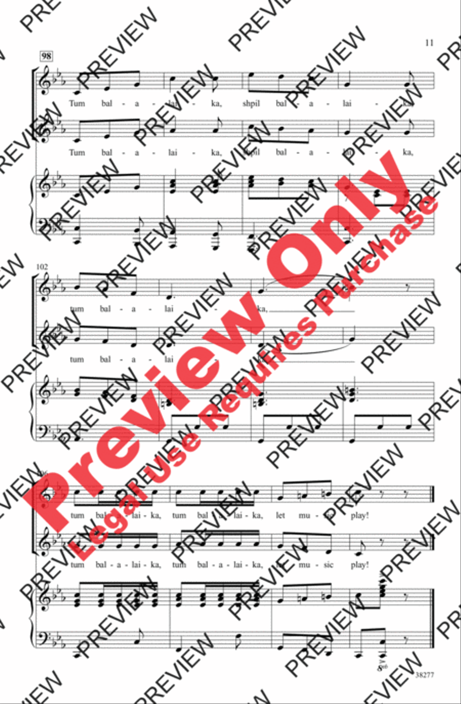 Tum Balalaika Tum Balalaika 2-Part scores gallery preview page 10