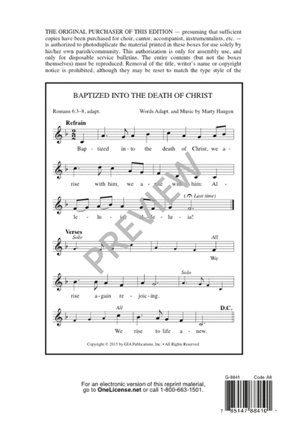 Two Songs for Baptism: Down in the River to Pray / Baptized into the Death of Christ
