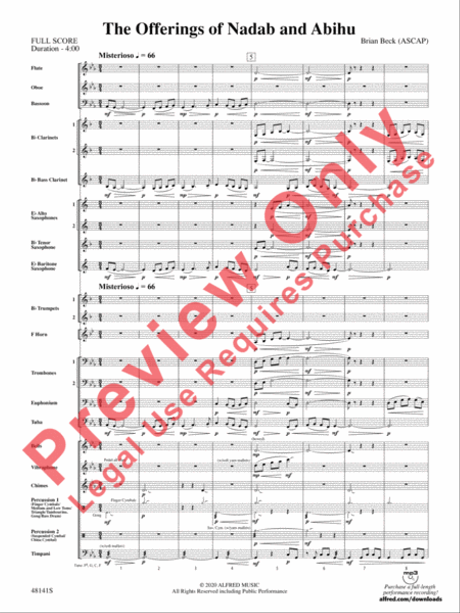 The Offerings of Nadab and Abihu Concert Band scores gallery preview page 3