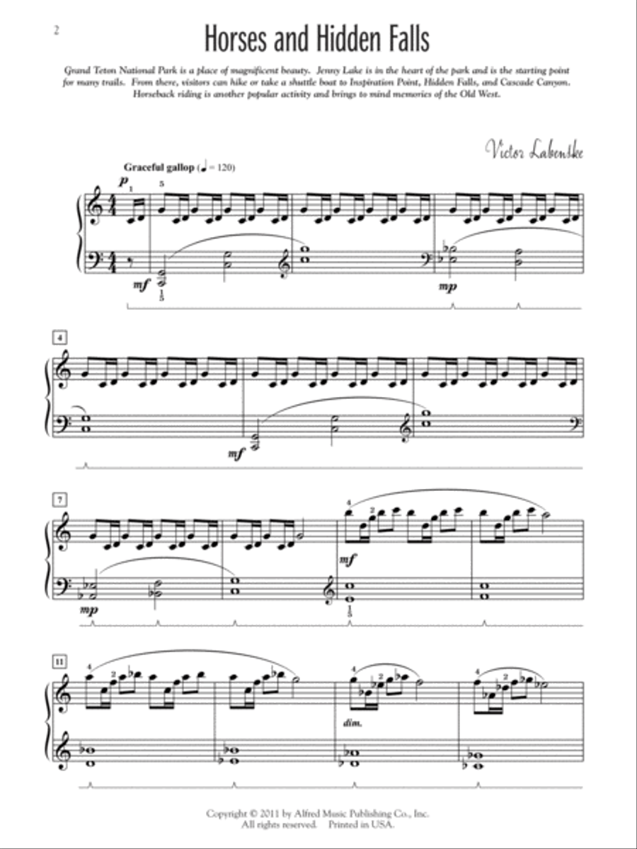 Wyoming Landscapes Piano Solo scores gallery preview page 2