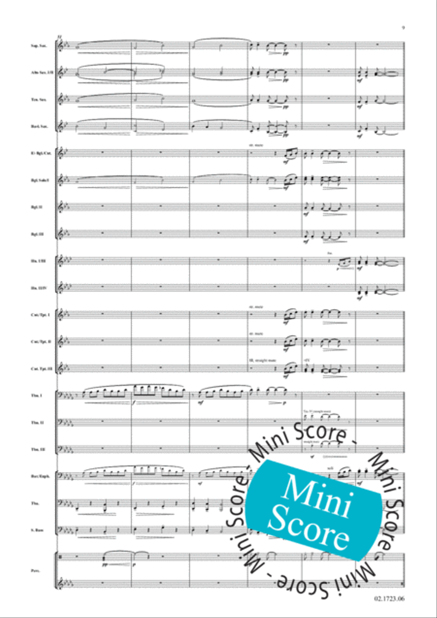 Cake Walk Phantasy Fanfare Band scores gallery preview page 13