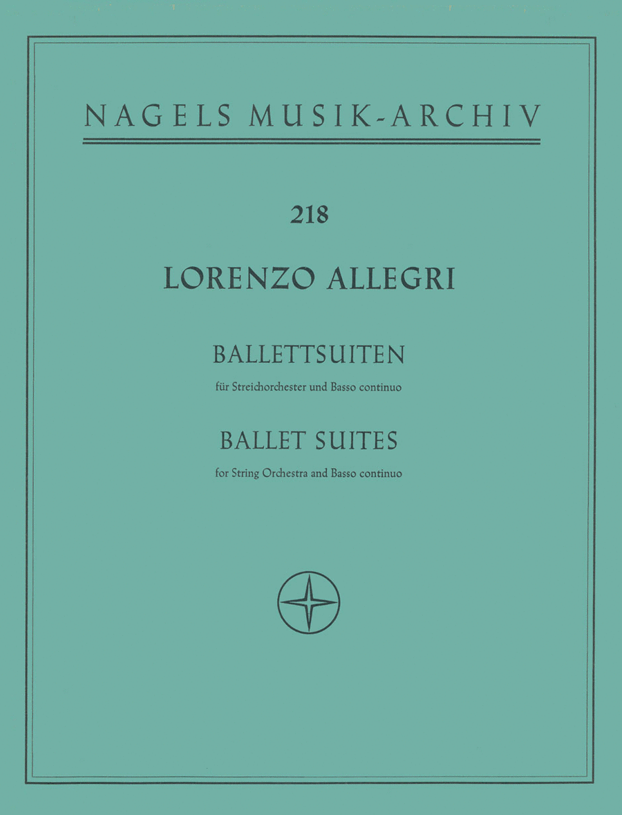 Ballettsuiten fur Streicher (Violinen dreigeteilt) und Basso continuo
