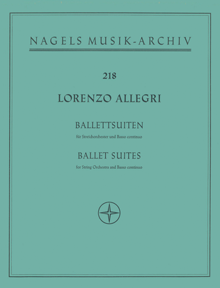 Ballettsuiten für Streichorchester und Basso continuo