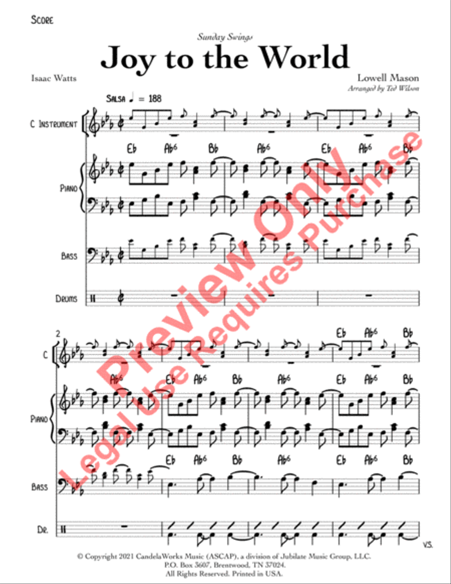 Sunday Swings - Orchestration CD-Rom Jazz Ensemble scores gallery preview page 9