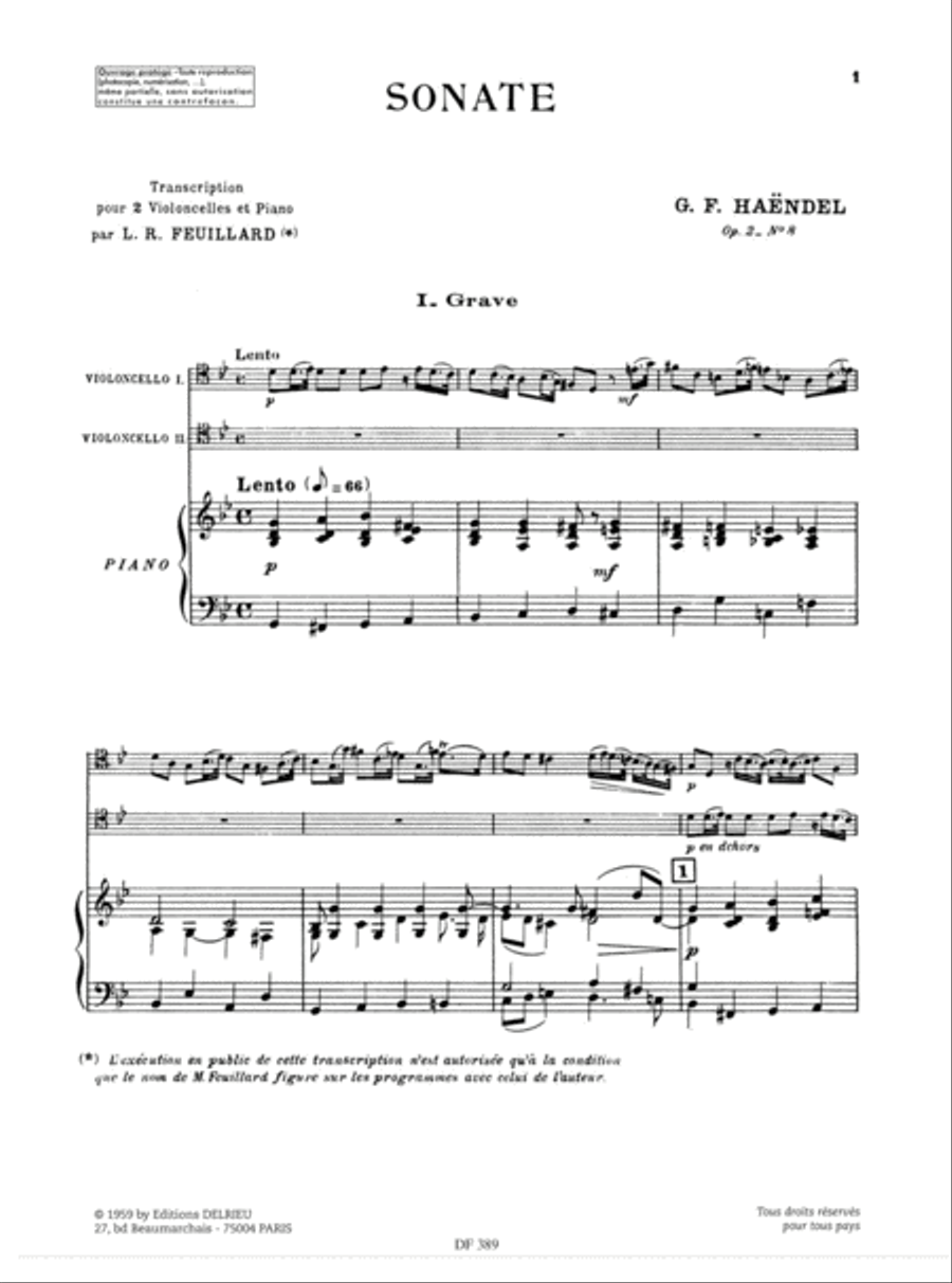 Sonate En Sol Mineur Cello scores gallery preview page 2