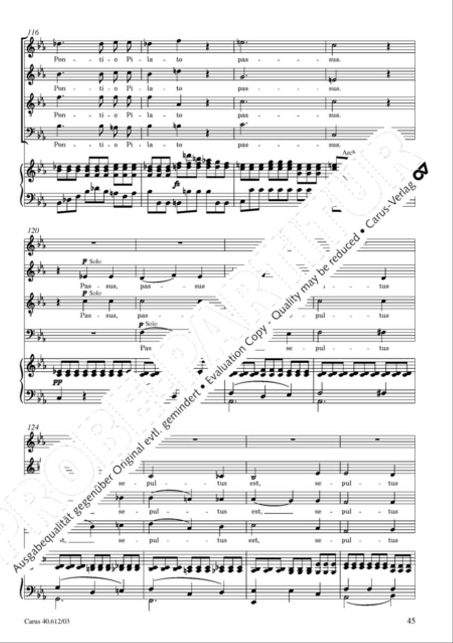 Harmoniemesse in B 4-Part scores gallery preview page 46