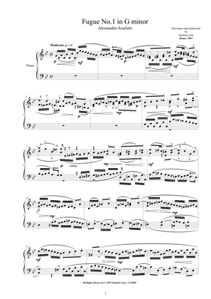 Book cover for Scarlatti - Fugue No.1 in G minor for Piano