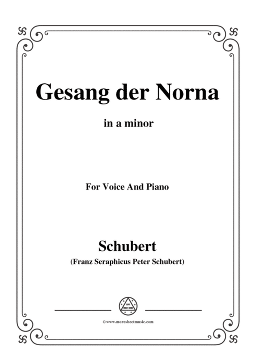 Schubert-Gesang der Norna,Op.85 No.2,in a minor,for Voice&Piano image number null