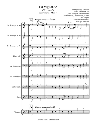 La Vigilance (from "Heroic Music") (Bb) (Brass Choir - 3 Trp, 1 Hrn, 2 Trb, 1 Euph, 1 Tuba, Timp)