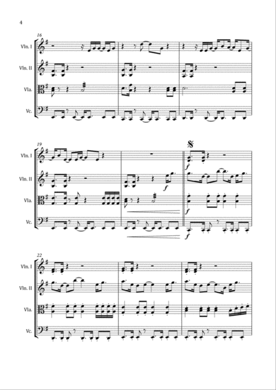 Don't Wanna Know Don't Wanna Know String Quartet scores gallery preview page 6